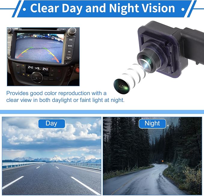 1 Pcs Rear View Camera for Ford Edge 2015 2016 License Plate Park Assist Camera Backup Reverse Camera