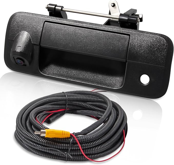 EWAY Tailgate Handle Backup Camera for Toyota Tundra 2007-2013 Rear View Reverse Camera Tailgate Liftgate Latch Handle with Keyhole, Replacement Kit Replaces# 69090-0C040, 690900C040, 81213