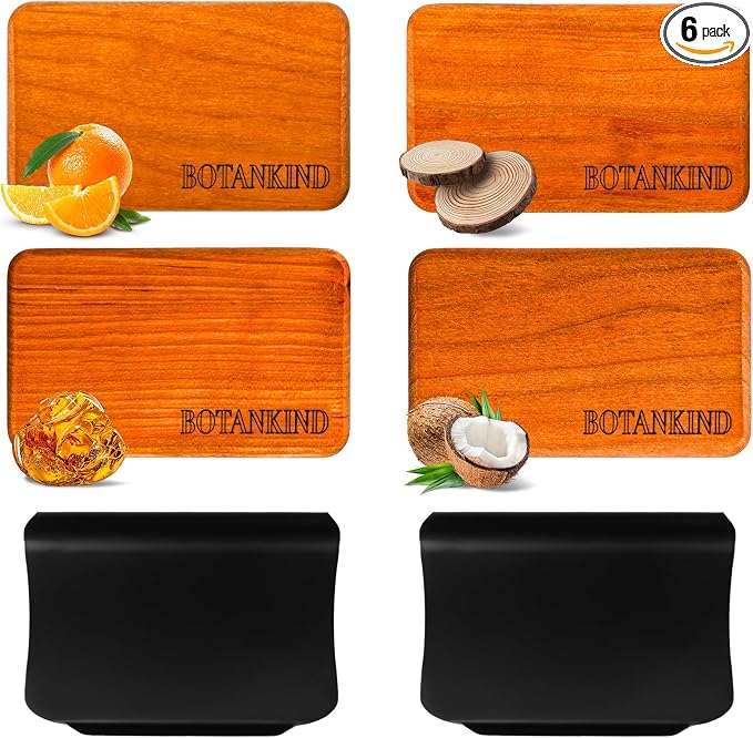 Car Air Freshener- Original Wood Air Freshener-Car Odor Eliminator for Visor Clip-Long Lasting Scent - 4 pack Included 2 Clips