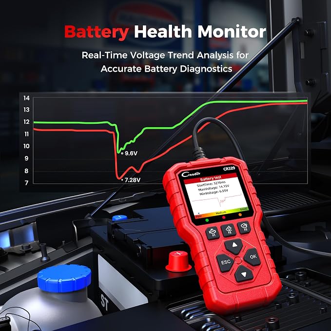 LAUNCH CR329 OBD2 Scanner, Car Code Reader for Check Engine Light, Read & Clear Codes, Live Data, Battery Test, Cloud Print Car Scanner, Diagnostic Scan Tools for All OBDII Vehicles After 1996