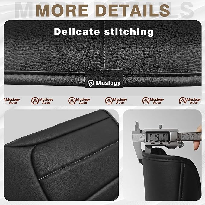 Muslogy Center Console Organizer [Black] & Armrest Cover [Gray] Compatible with Subaru Forester 2025 Accessories