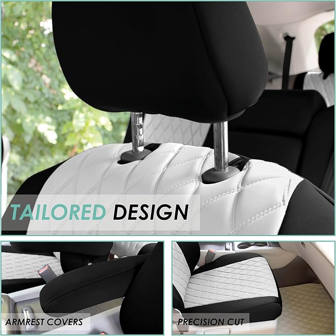 FH Group Custom Fit Car Seat Covers Specifically Made for 2016–2022 Honda Pilot, Front Set Gray Ultraflex Neoprene, Waterproof Car Seat Cover, Honda Accessories