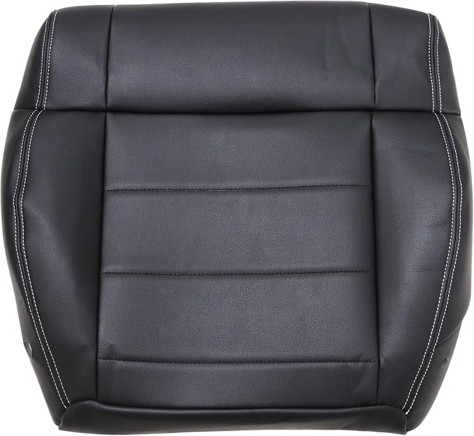 Front Driver & Passenger Side Bottom Replacement Leather Seat Covers Black #ALX9 Compatible with Jeep Wrangler JK Sahara Rubicon Sport X-S Islander Mountain Unlimited 2008 2009 2010 2011 2012