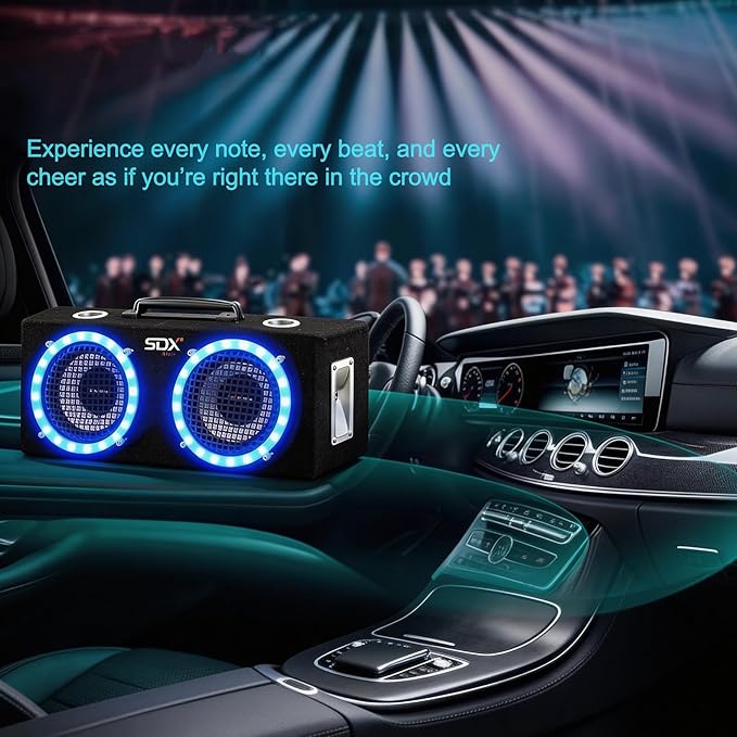 SONDPEX 8 Inch Speakers LED,2-Way Car Speakers,Door Speaker,Car Audio Tweeters,Speaker System Full Range,400W Max,4 Ohm,Wide Frequency Response,Enhanced Bass,Coaxial,Car Stereo System (8" with LED)
