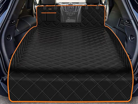 iBuddy Dog Cargo Liner for Large SUV, Waterproof Dog Cargo Cover with Bumper Flap Protection Durable Car Trunk Mat for Pets Keep Your Vehicle Trunk Clean Universal Fit X-Lager SUV Car Seat Cover