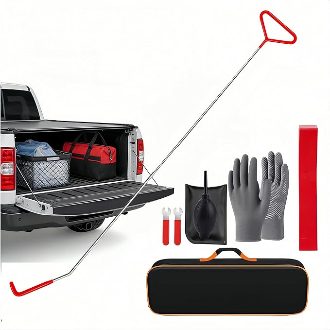 DENWAY Cargo Grabber Reach Retriever Tool - Multi-Use Truck Bed Reach Tool - Car Tool Set