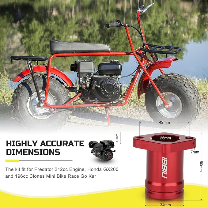 NIBBI 24mm Carburetor Kit for Predator 212 Coleman Predator 212cc 196cc 224cc Engine Mini Bike Go Kart Performance Parts