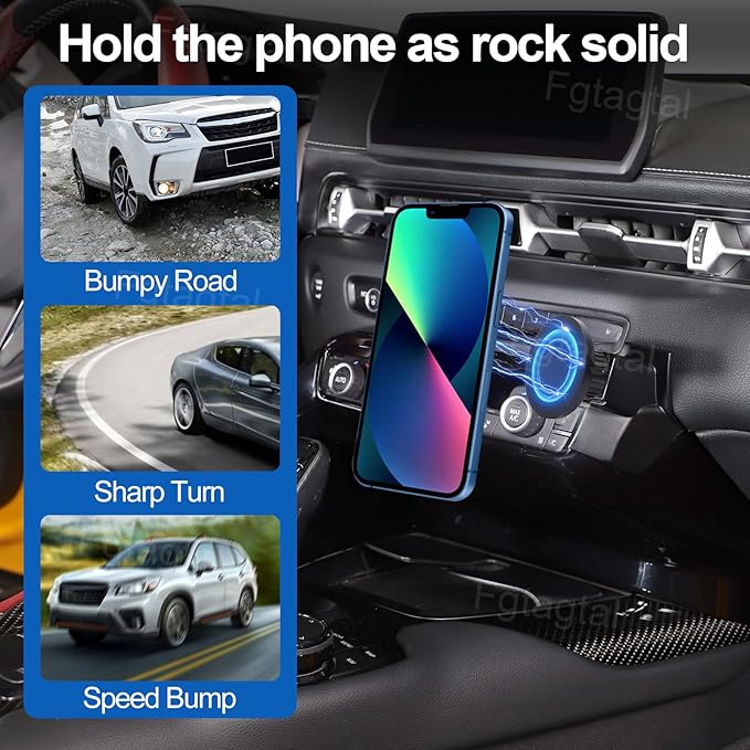 Car Phone Mount Compatible with Toyota Supra GR A90 A91 MK5 2018-2026, Center Console Air Outlet Cell Phone Holder, Handsfree Air Vent Phone Stand, Style A