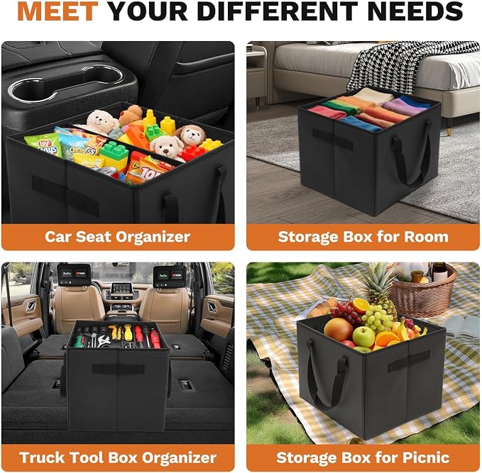Shademax Car Seat Organizer for Chevy Suburban Tahoe 2021-2025 2026 Accessories Suburban Backseat Storage Box Car Console Organizer for Kids Toys, Baby Supplies, Dog Toys, Snack Travel Storage Box