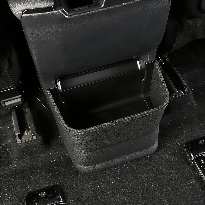 JYCDC Rear Center Console Trash Can Compatible with Toyota Sienna 2026 2025 2024 2023 2022 Accessories, Second Row Cup Holder with Lid, 2nd Row Garbage Bin Organizer Interior Parts (Black)