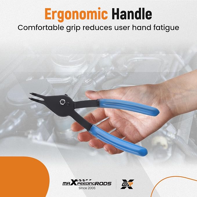 maXpeedingrods 12 Piece Versatile Retaining Snap Ring Pliers set, Heavy Duty Fixed Tip Combination Internal and External Snap Ring Pliers for 0.038in 0.047in 0.070in 0.090in