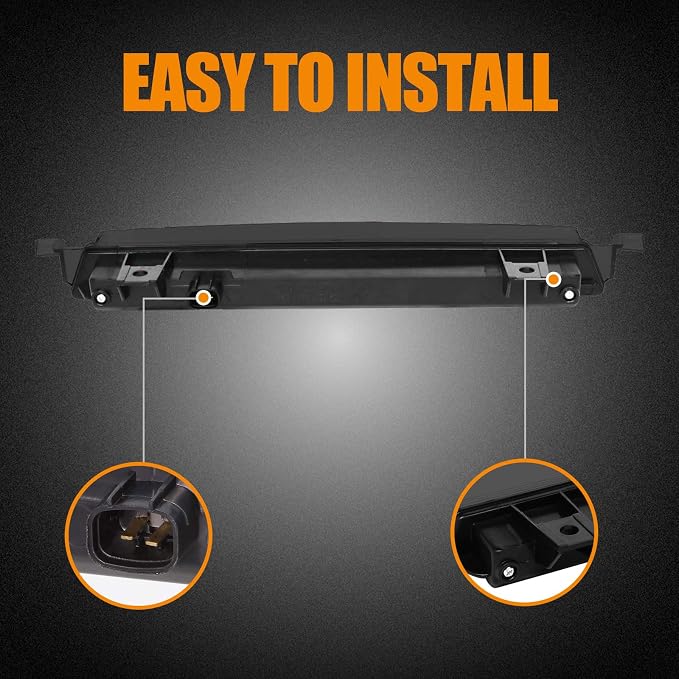 Third 3rd Brake Light LED for 2009-2017 Chevy Traverse, High Mount Rear Brake Lights Assembly for 2009-2012 GMC Acadia, Waterproof Center Cab Lamp Stop Light