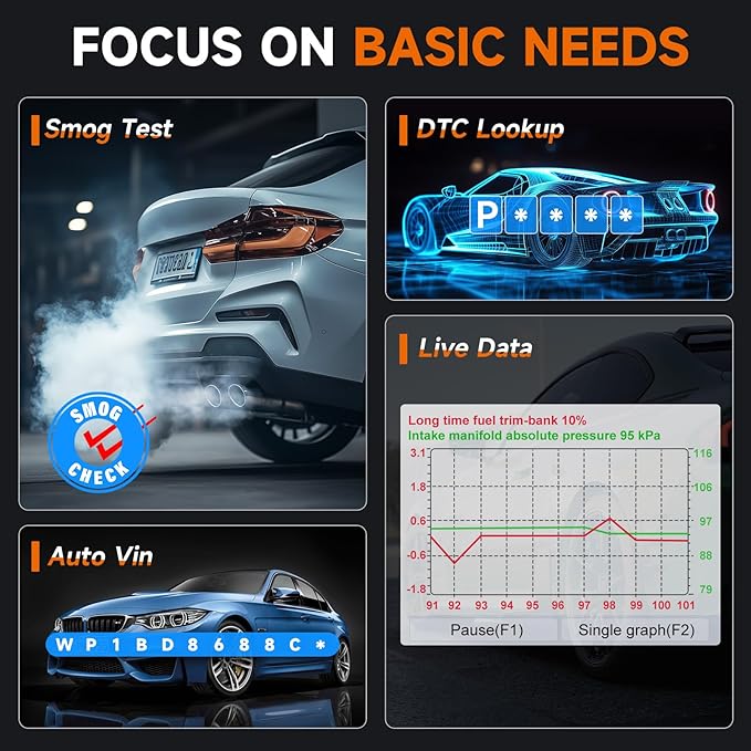 2026 FOXWELL NT630 Plus OBD2 Scanner with ABS and SRS, ABS Auto Bleed Scan Tool, Brake Code Reader with Live Data, Bidirectional Control & SAS Oil EPB Reset Diagnostic Tool