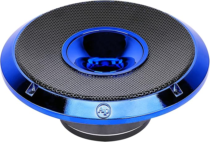 Audiopipe 8" Compression Horn Mid-Range Loudspeaker (APMB-828GH-BLU), 400W, Built-in Compression Horn Driver, Flat Steel Basket, 2-Way Coaxial, KSV Voice Coil, Grill, Sleek Candy Blue