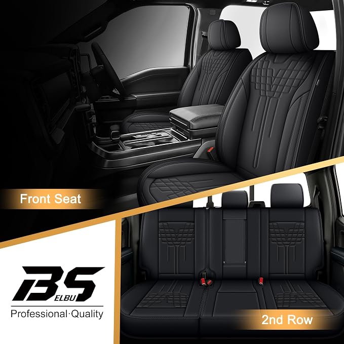for Ford 2025 2026 F150 Seat Covers 2009-2026 F250 F350 F450 2017-2026 | Premium Handmade Leather Waterproof Fits Not Only SuperCrew Lightning King Ranch Platinum Tremor SVT Raptor