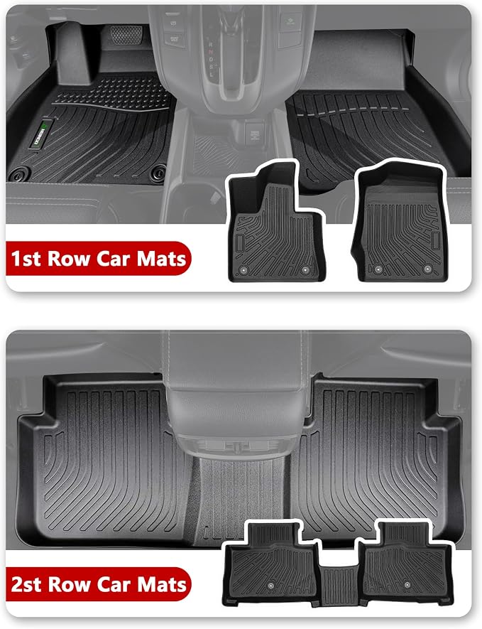 Floor Mat Cargo Liner Backrest Mat Compatible with Lincoln Aviator Accessories 2020-2025 2026 with Hook&Loop Rear Trunk Mat Rear Seat Back Cover Protector All Weather Anti-Slip Split Dog Liner