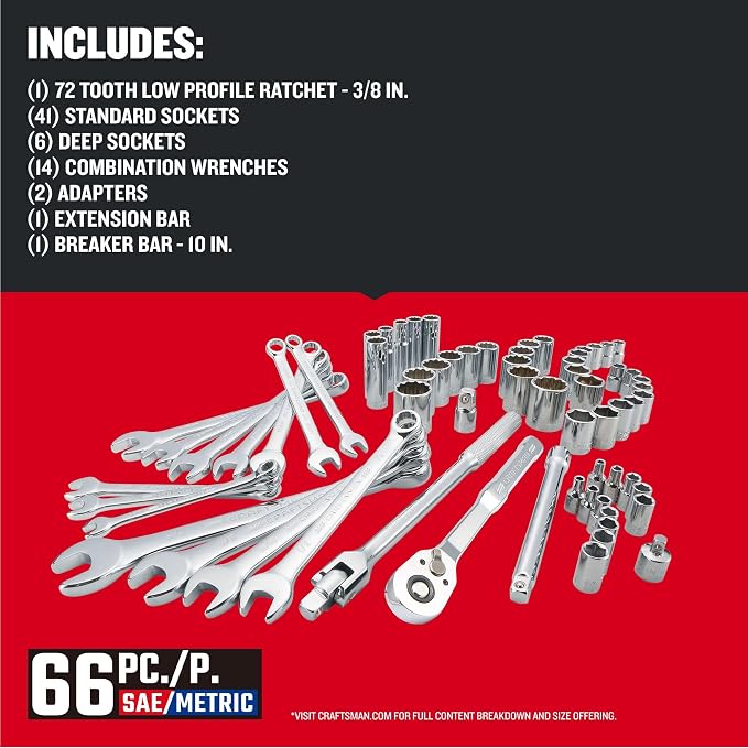 CRAFTSMAN Mobile Mechanics Tool Set, 66 Piece (CMMT12120)