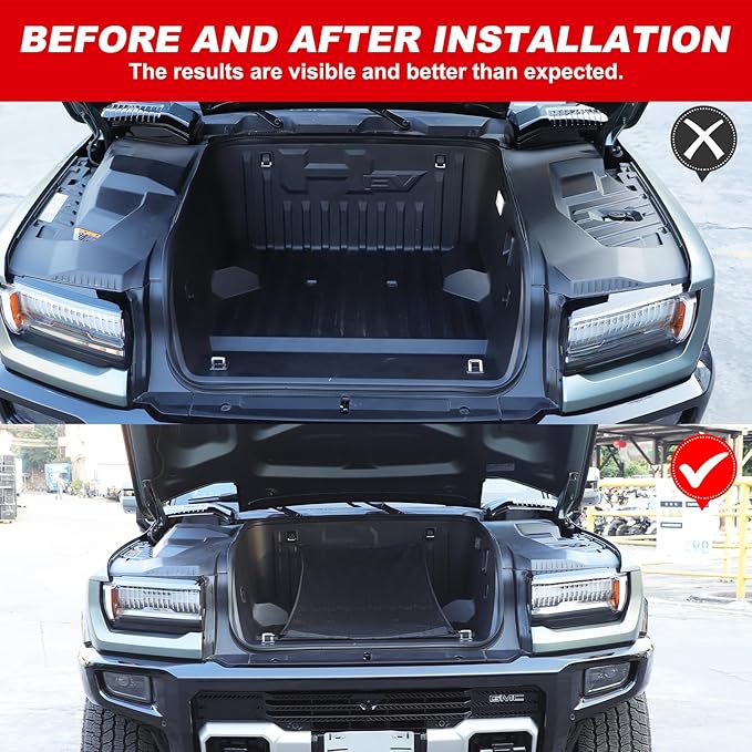 Front Trunk Cargo Net for Hummer EV 2022-2026 SUV/SUT Envelope Style Mesh Trunk Net Organizer and Storage Stretchable Adjustable Elastic Nylon Front Cargo Netting with Hooks (Envelope Style A)