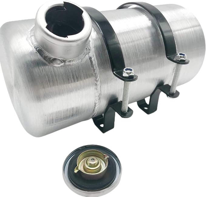 JSD 1.25 Gallons 6" x 12" Aluminum Spun Round Gas Tank /Fuel Tank End Fill 1/4" NPT Outlet for go kart ,dune buggy