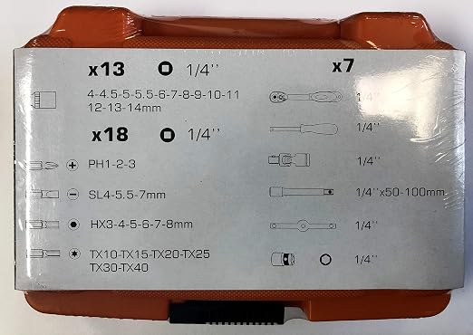 KTM 38-Piece Tool Box Set with Hexagon Sockets and Allen Keys 0002909800