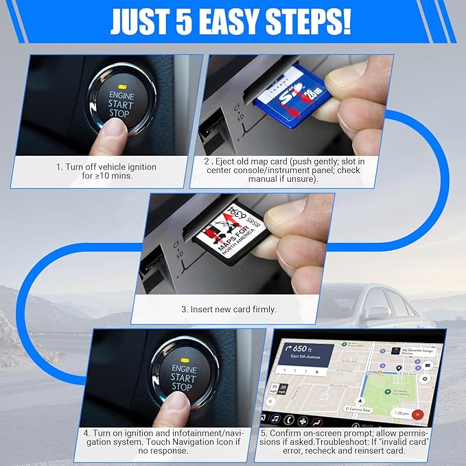 2025 Latest Navigation SD Card Update,Accessories 8585 6394 Compatible with Cadillac, Buick, Chevrolet, GMC,Maps Includes USA Canada Mexico