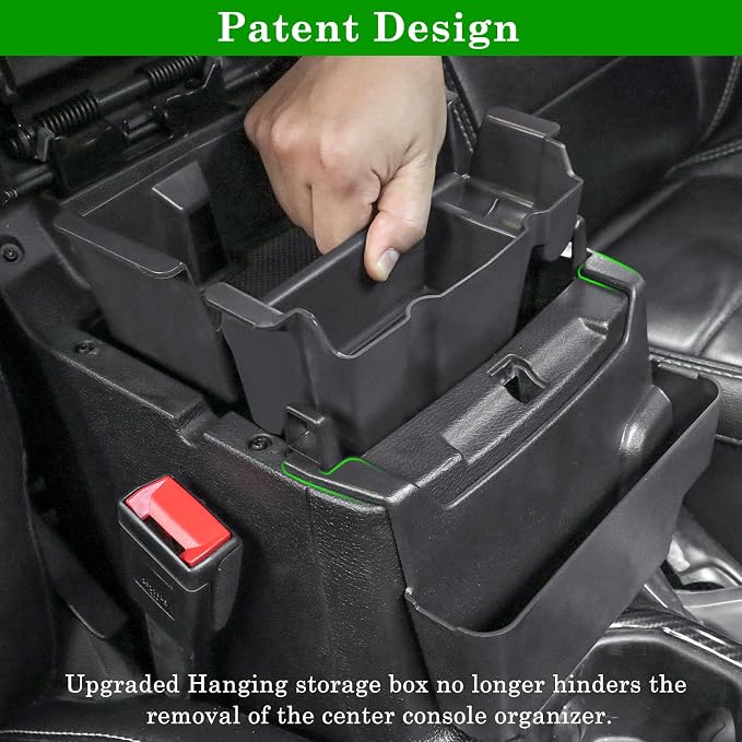 Eamplest 4PCS Center Console Organizer Bundle with Jeep Wrangler Visor Repair Kit Compatible with 2018-2022 2023 Jeep Wrangler JL JLU and Gladiator JT Accessories