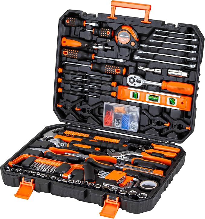 CARTMAN 238-Piece Socket Wrench Auto Repair Tool Combination Package - Mixed General Household Hand Tool Set with Plastic Toolbox Storage Case
