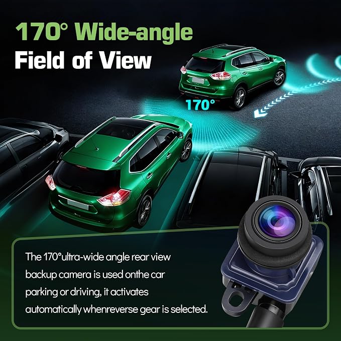 Backup Camera Rear View Parking Assist Camera 170° HD Night Vision for Dodge Dart 2013 2014 2015 2016, Replaces 56038990AA, 56038990AB, 56038990AC, 1WY78GW7AA
