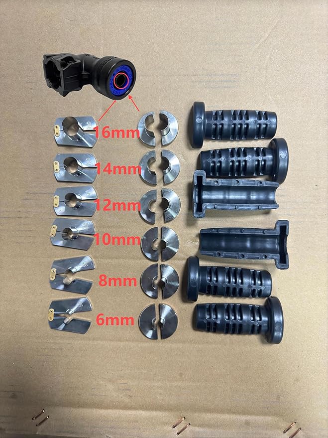 88800414 Stainless Steel Air Hose Removal Tool Set for Volvo Renault Mack Trucks (6-16mm) JD006-1 JD006-2 JD006-3 (One-piece Air Tube Removal Tool)