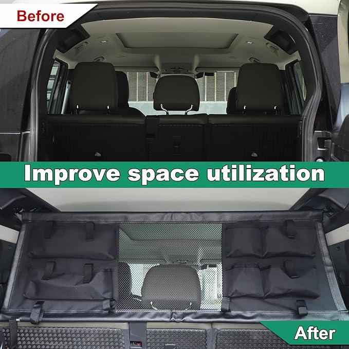 Pet Restraint Net Dog Fence Car Backseat Divider Vehicle Gate Cargo Area Travel Trunk Mesh Net Screen for Land Rover Defender 110 1984-2018 2019 2020 2021 2022 2023 2024 2025+