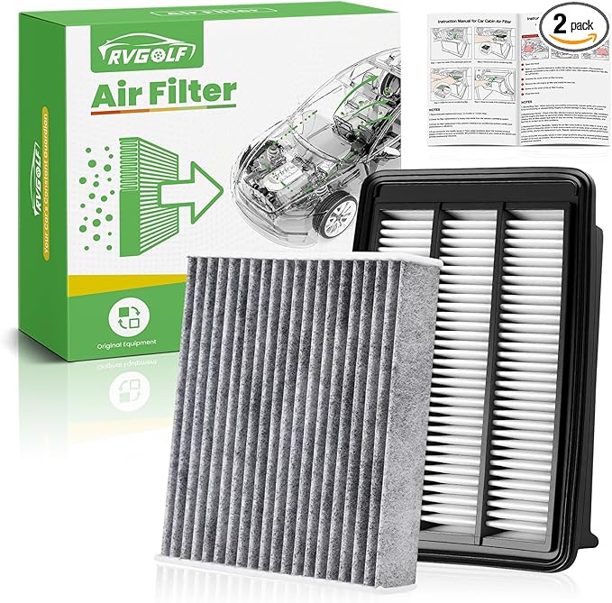 Engine+Cabin Air Filters Fit for (All Only Gas, Not Hybrid) Honda Civic L4 1.5L Turbo 2016-2021, CR-V CRV L4 1.5L Turbo 2017-2022 Engine Air Filter Replace# CF11182 CA12050