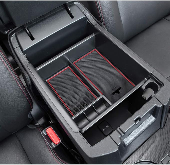JDMCAR Compatible with Center Console Organizer (Red Trim), Divider and Glove Box Organizer Toyota 4Runner 2010-2023