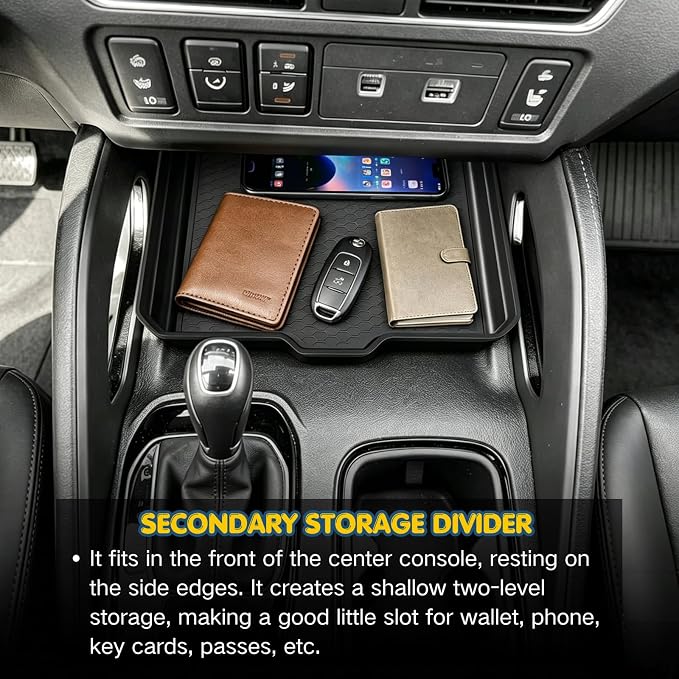 Center Console Organizer for 2022-2026 Nissan Frontier Pro-4X/S/SV/SL | Armrest Tray, Secondary Storage Box, Glove Box Insert - 3-Piece Set, Drop-in Install, Expands Interior Storage Space