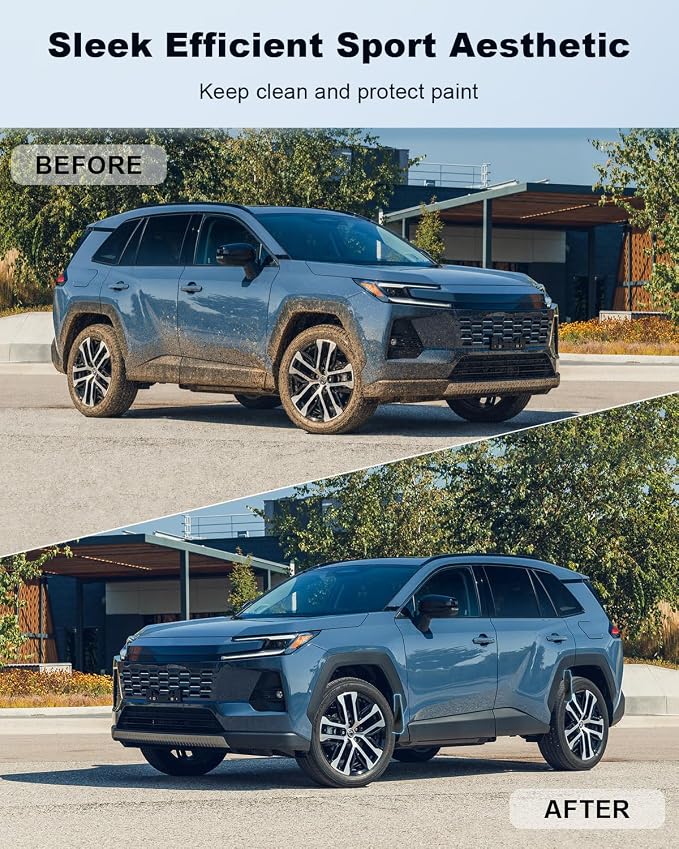 BIXUAN 2026 RAV 4 Door Splash Guards for 2026 Toyota RAV 4 (6th Gen), TPE Interior Door Panel Protector & Organizer, Waterproof & Anti-Rattle Door Pocket Liner, Custom Fit 2026 RAV 4 Accessories