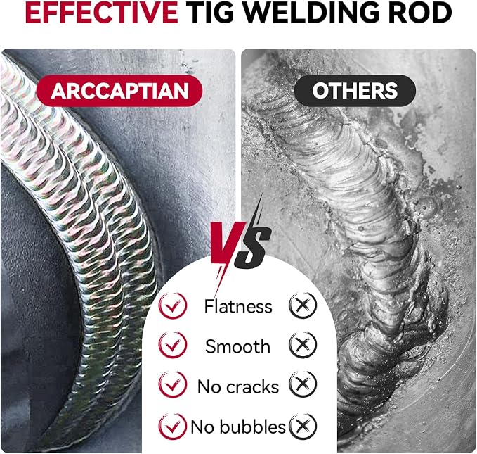 ARCCAPTAIN Aluminum TIG Welding Rod ER4043, Welding Wire Filler Rod, 1/8" X 16", 5LB