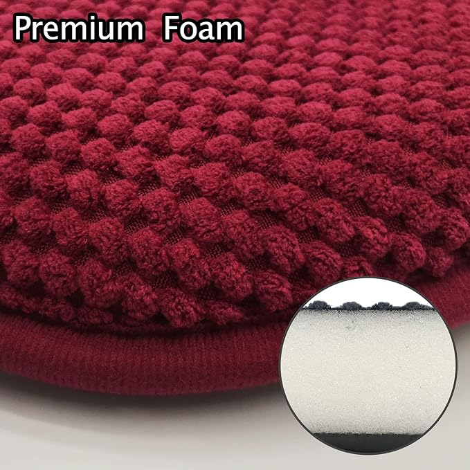 Wine Red Chairs Cushions for Dining Chairs 6 Pack Non Slip Foam Kitchen Seat Cushions Washable Soft Thick Patio Pads Large Wooden Metal Tapered Chair Cushions,17" x 15"