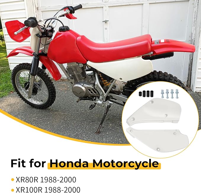 M MATI Side Panel Guard Plates Covers Kit for Honda XR80R XR100R 1988-2000 83500-GN1-A10ZA 83501-GN1-870ZA 83501-GN1-710ZA 83600-GN1-A10ZA 83501-GN1-870ZA 83601-GN1-710ZA