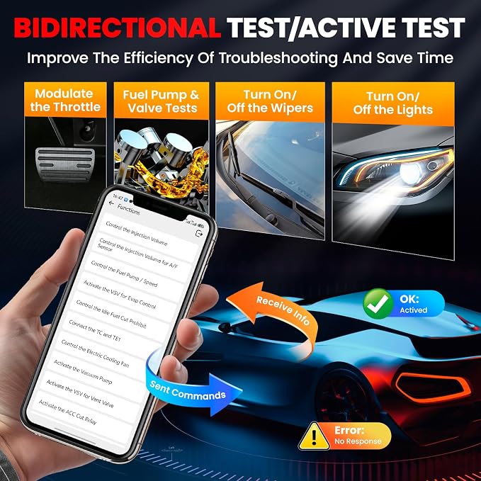 KINGBOLEN Soloscan for Land Rover Jaguar OBD2 Scanner Bluetooth, All Reset Service, Bidirectional Scan Tool for iOS & Android, Full System Car Diagnostic Scanner, No Subscriptions Lifetime Update