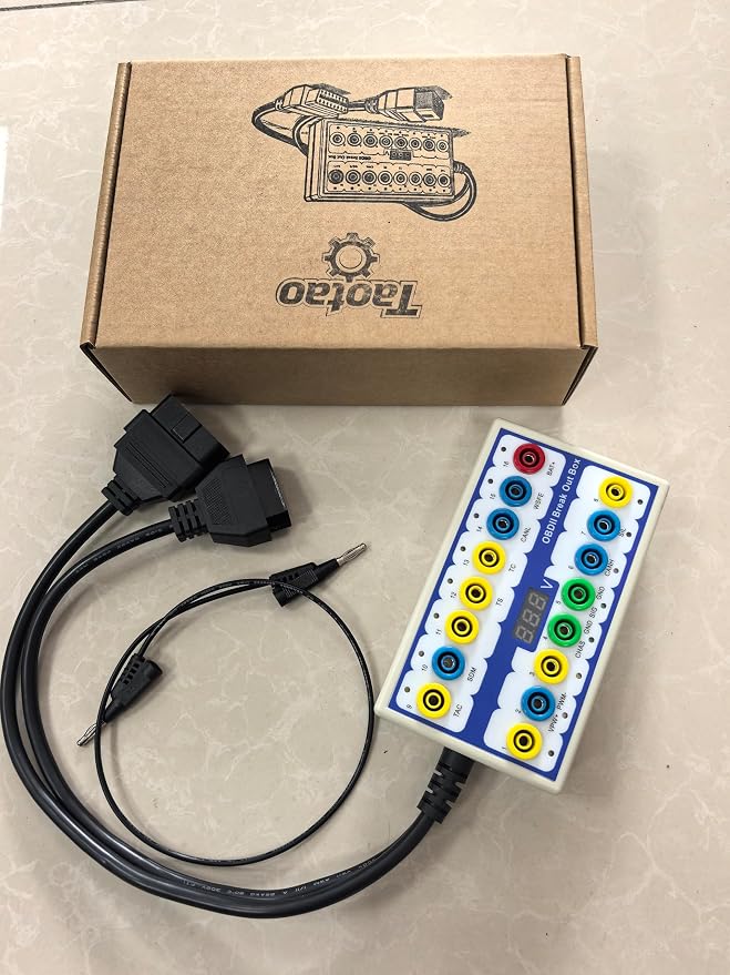 Taotao OBDII Diagnosis Scan Tool Protocol Detector ＆ Break Out Box OBD Diagnostic Tool OBD line Signal Text car Fault Diagnostic Tool