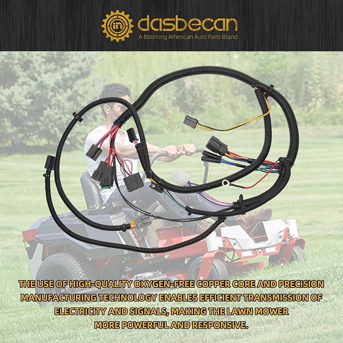Dasbecan Lawn Mower Wiring Harness Kit Compatible with Toro TimeCutter Exmark Quest E/S Series Replaces# 136-9184 119-3343 121-5652