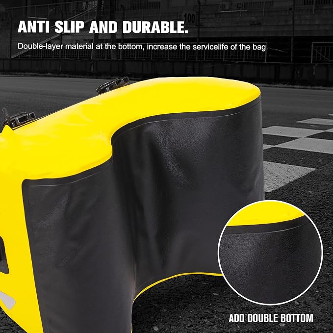 WILD HEART Dry Motorcycle Tail bag 70L/50L With Rope Straps and Inner Pocket Waterproof PVC 500D for Travel,Motorcycle and so on