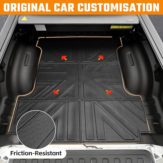Truck Bed Mat and Net Compatible with 2019–2025 Dodge RAM 1500 5.7FT Truck Bed Replacement, Truck Net TPE Cargo Bed Liner All Weather Cargo Mat for Dodge RAM 1500 Accessories