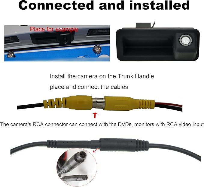 Car Trunk Handle Rear View Camera Special for Ford Mondeo Fiesta S-Max Focus 2C 3C Land Rover Freelander Range Rover CCD AHD