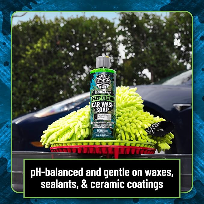 Chemical Guys High Impact Car Wash Soap, Deep Cleaning Vehicle Shampoo With Thick High Lubricity Suds, For Paint, Clear Coat, Wheels, and Exterior Surfaces - 128 Fl Oz