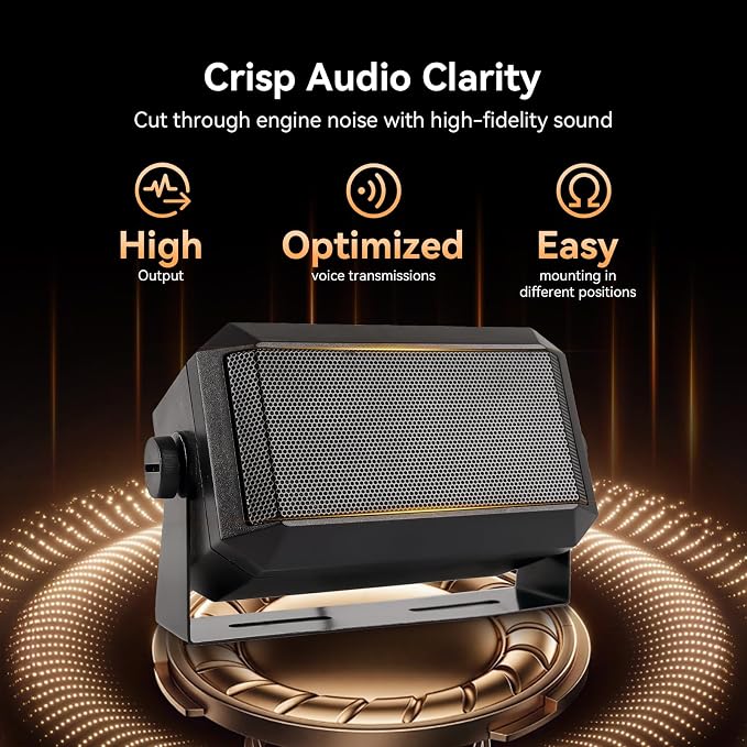 Retevis MB3A AM/FM CB Radio Kit with External Speaker, 40-Channel, Long Range Trucker Radio with Antenna, 12V/24V Cigarette Lighter, PA, Noise Limiter, Emergency Channels 9/19, Cooling System