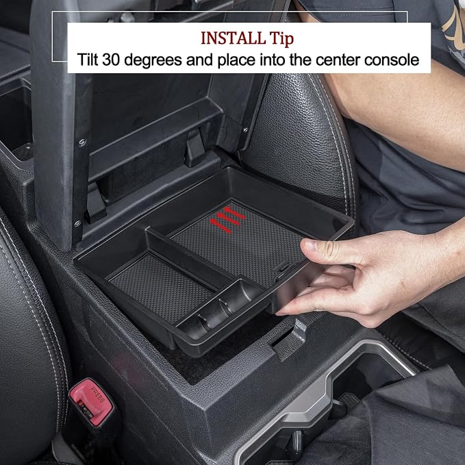 JDMCAR Center Console Organizer and One-Touch Hidden Storage Box Compatible with 2024 2025 Toyota Tacoma and 2025 4Runner Accessories