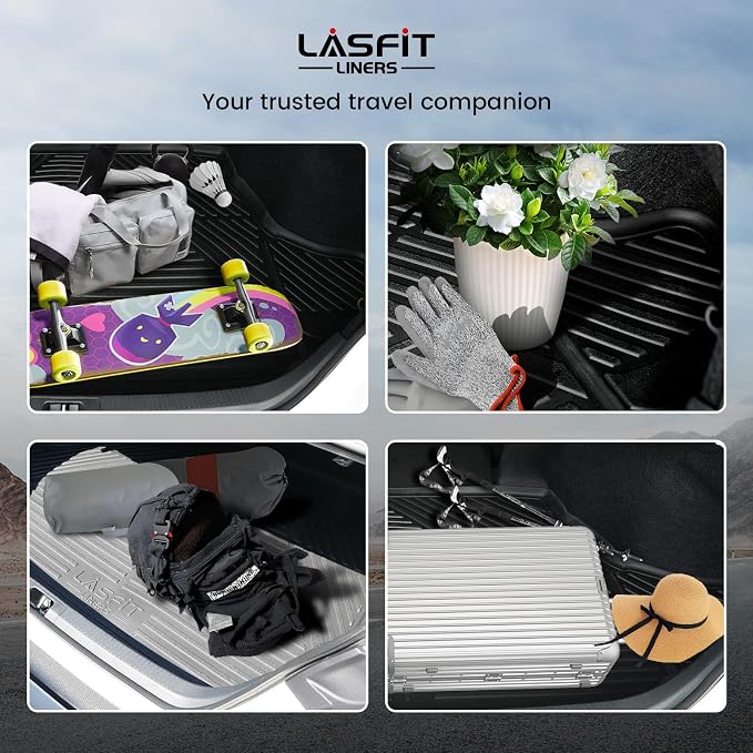 LASFIT Cargo Mat for Nissan Altima 2019-2026, All Weather TPE Custom Fit Durable No-Curling Trunk Mat for Altima 2019 2020 2021 2022 2023 2024 2025 2026 Cargo Liner Cargo Tray Accessories, Black
