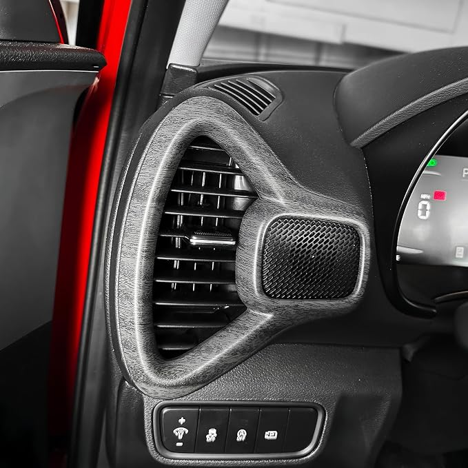 2PCS Dashboard Side Air Vent Trim Covers Compatible with Soul 2020-2026 Accessories (Wood Grain)