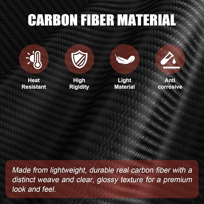Real Carbon Fiber Gear Shift Panel Trim Compatible with Volkswagen VW Golf 6 MK6 2010-2014, Interior Decal Sticker Accessories