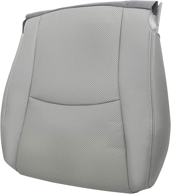 Front Driver & Passenger Bottom Replacement Perforated Leather Seat Covers Gray Compatible with Toyota Highlander 2008 2009 2010 2011 2012 2013